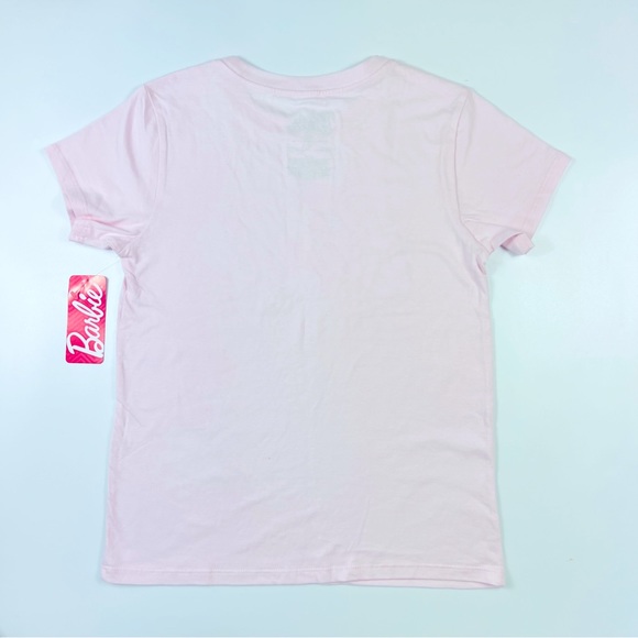 BARBIE Pink Graphic Short Sleeve Tee Girl's 16 NWT - Picture 3 of 5